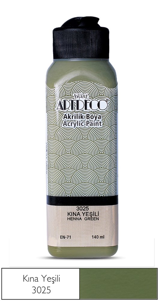 Akrilik Ahşap Boyası 140ml 3025 Kına Yeşili