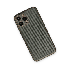 İphone 13 Pro Max Kılıf Coco Karbon Silikon - Füme