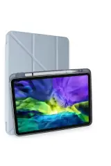 Newface Apple İpad Air 4 10.9 Kılıf Kalemlikli Mars Tablet Kılıfı - Mavi