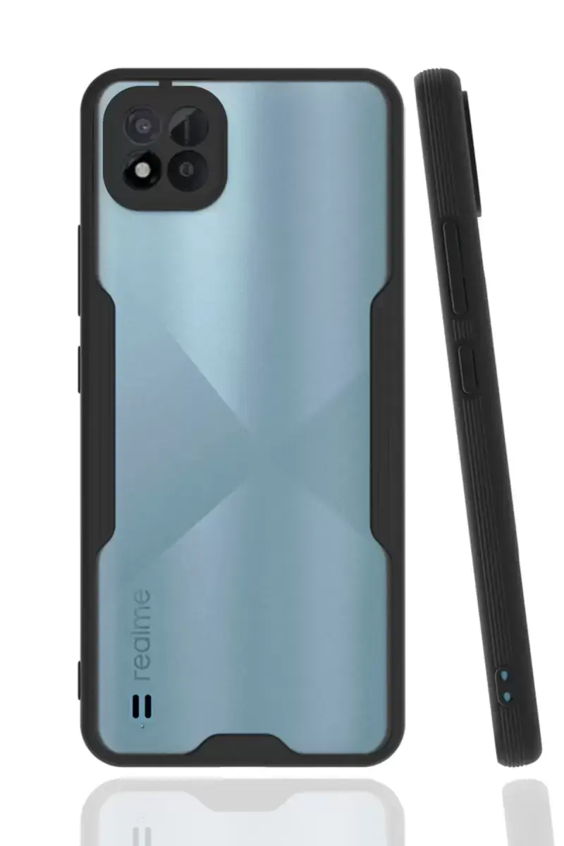 Newface Realme C11 2021 Kılıf Platin Silikon - Siyah
