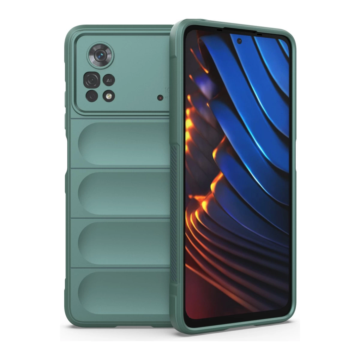 Xiaomi Poco X4 Pro 5g Kılıf Optimum Silikon - Koyu Yeşil