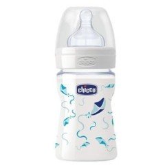 Chicco Desenli Cam Silikon Biberon Kız - 150 ML (8058664009619)