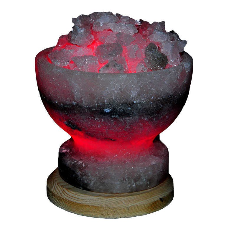 Çanak Şekilli Doğal Kaya Tuzu Lambası Çankırı Kablolu Ampullü Beyaz 2-4 Kg