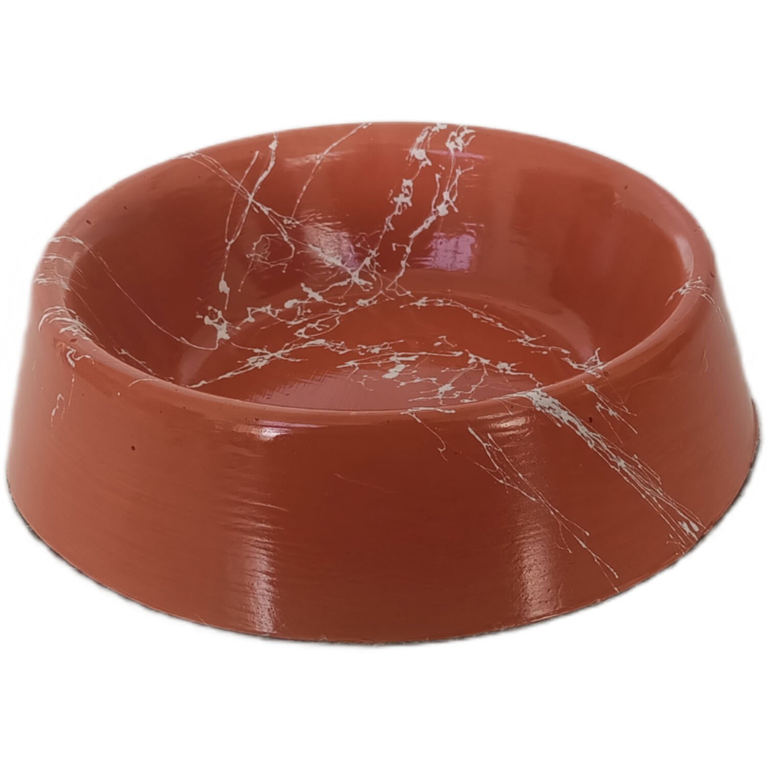 Markapet Elegans Seri Mermerit Kaymaz Tabanlı Kedi Köpek Mama Su Kabı 500 ml 16 oz Kiremit