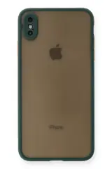 Newface İphone Xs Max Kılıf Montreal Silikon Kapak - Yeşil