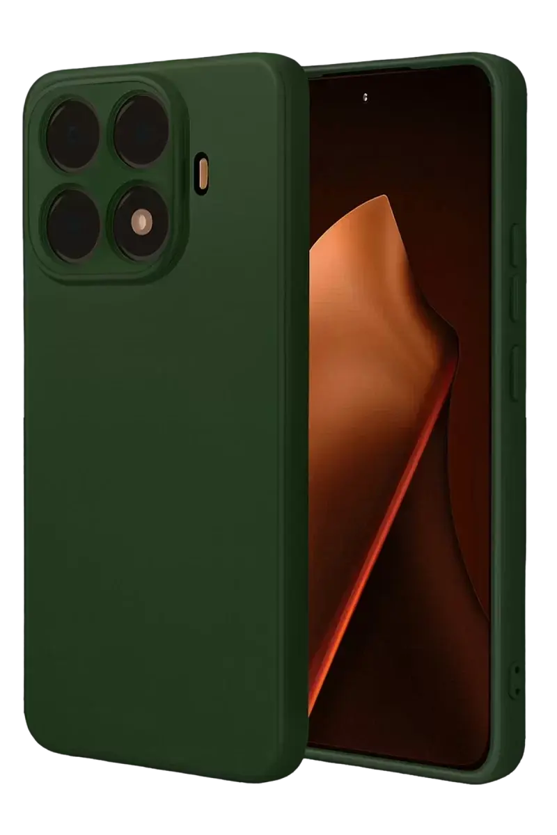 Newface Xiaomi Mi 15t Pro Nano İçi Kadife Silikon - Koyu Yeşil