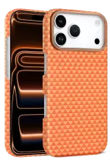 Newface Apple İphone 17 Pro Vega Magsafe Kapak - Parlak Turuncu