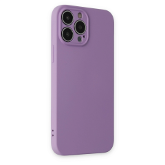 İphone 13 Pro Kılıf Nano İçi Kadife Silikon - Koyu Lila