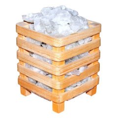 Kafes Şekilli Doğal Kaya Tuzu Lambası Çankırı Kablolu Ampullü Beyaz 2-4 Kg