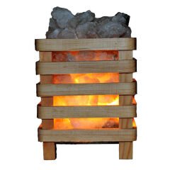 Kafes Şekilli Doğal Kaya Tuzu Lambası Çankırı Kablolu Ampullü Beyaz 2-4 Kg