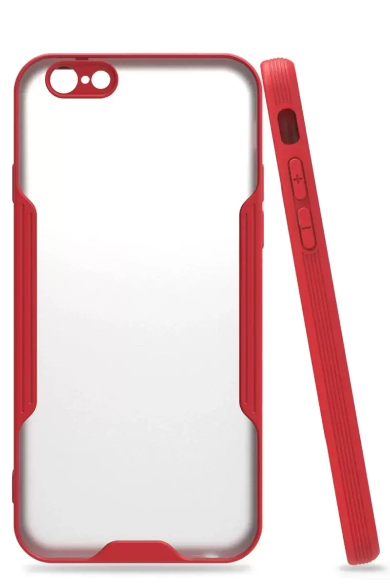Newface İphone 6 Kılıf Platin Silikon - Kırmızı