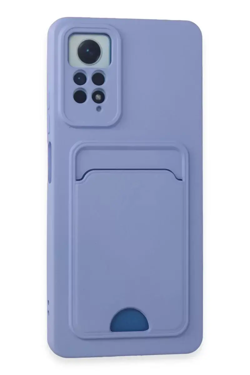 Newface Xiaomi Redmi Note 12 Pro 4g Kılıf Kelvin Kartvizitli Silikon - Lila