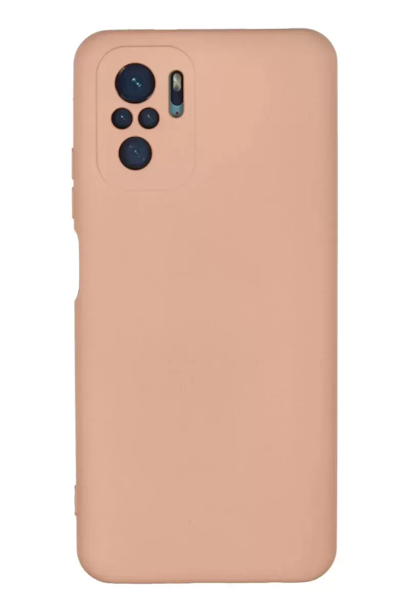 Newface Xiaomi Redmi Note 10 Kılıf Nano İçi Kadife Silikon - Pudra