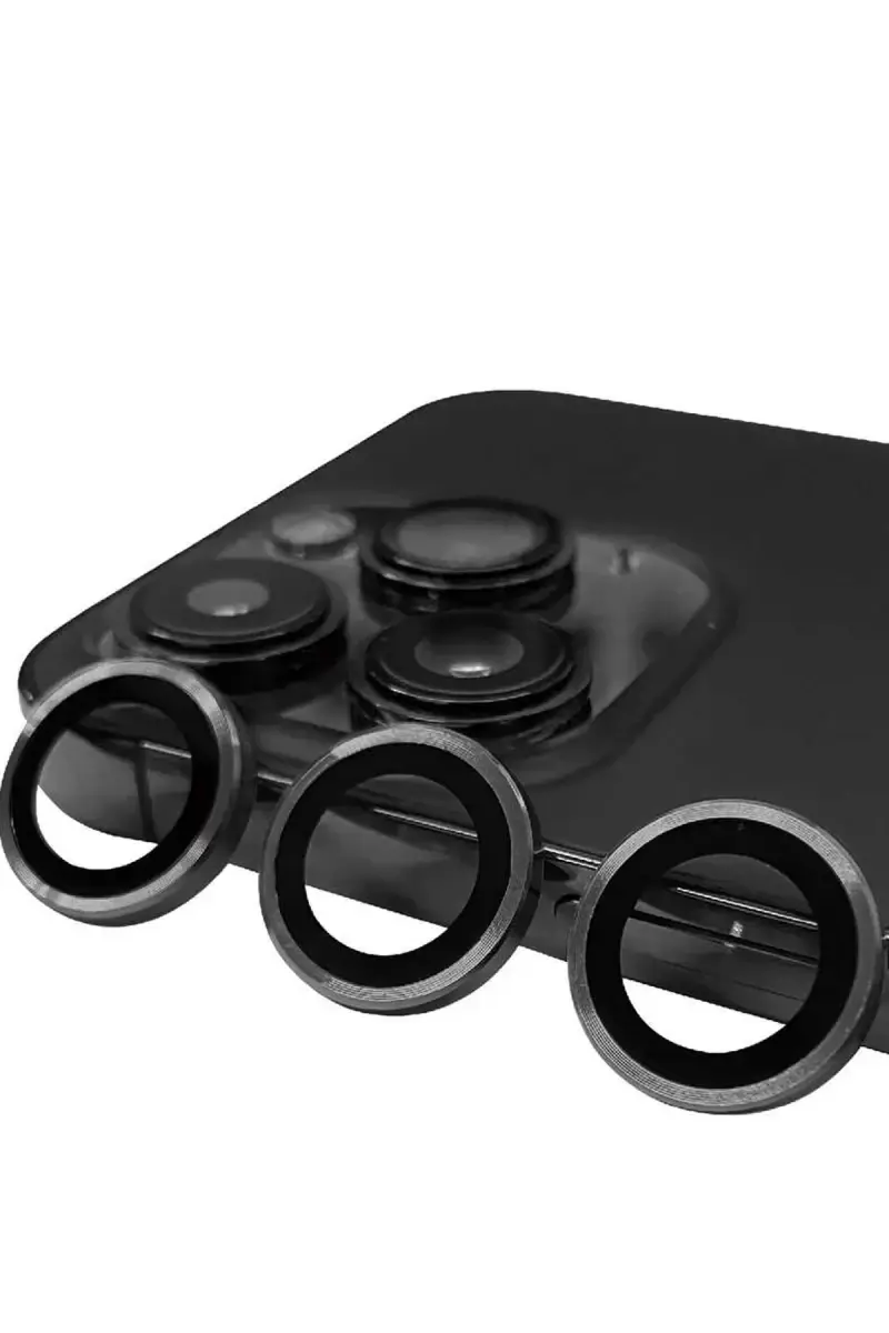 Newface Apple İphone 15 Pro Max Raze Metal Kamera Lens - Titan Gri