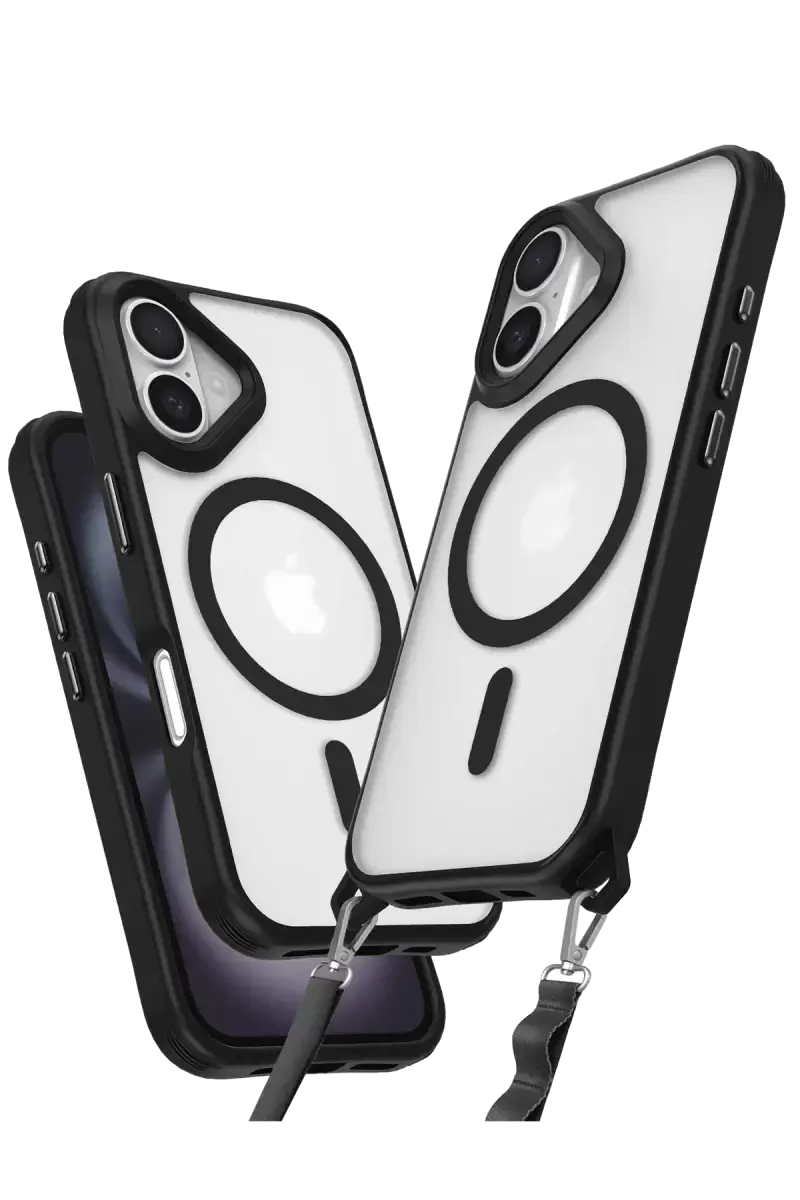 Newface Apple İphone 16 Plus Kılıf Enka Magsafe Silikon Kılıf - Siyah