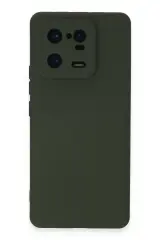 Newface Xiaomi Mi 13 Pro Kılıf Nano İçi Kadife Silikon - Koyu Yeşil