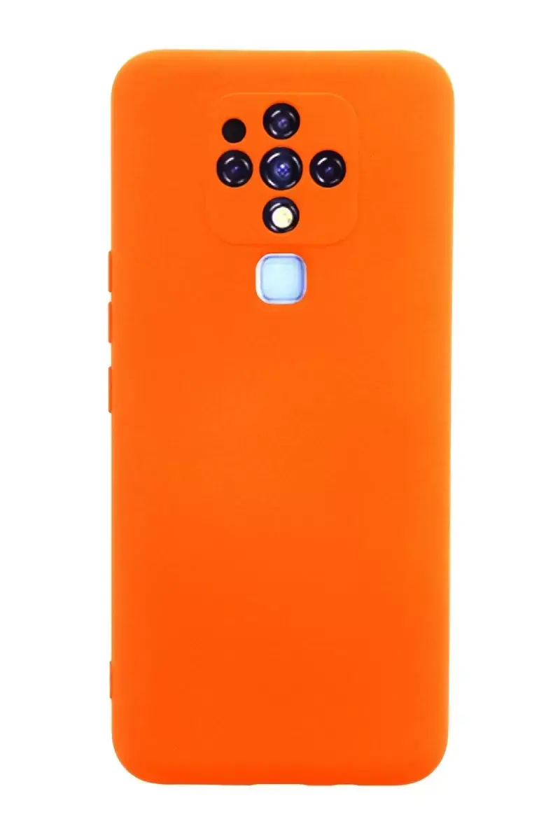 Newface Tecno Camon 16 Kılıf Nano İçi Kadife Silikon - Turuncu