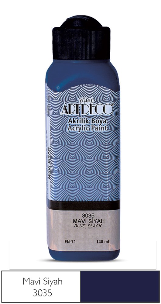 Akrilik Ahşap Boyası 140ml 3035 Mavi Siyah