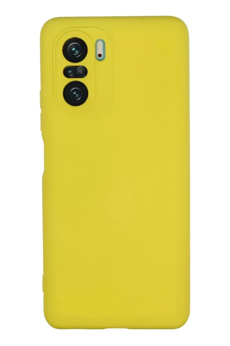 Newface Xiaomi Poco F3 Kılıf Nano İçi Kadife Silikon - Sarı