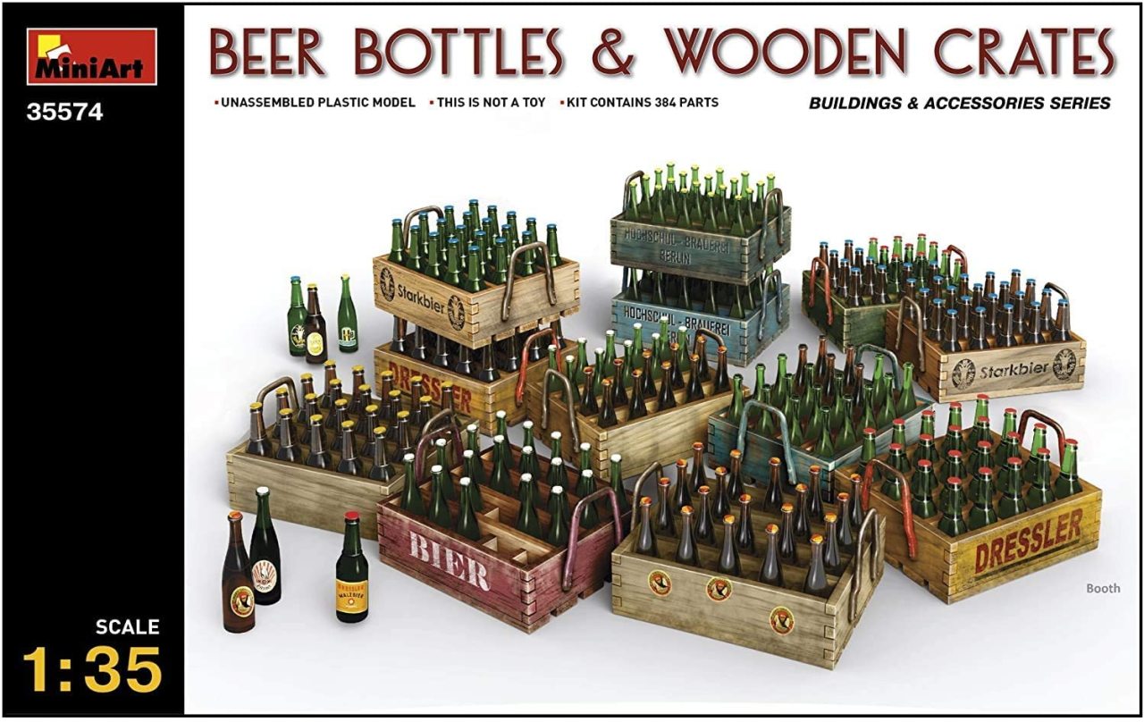 Maket Bira Şişe Ve Kasaları - 1:35 - 35574