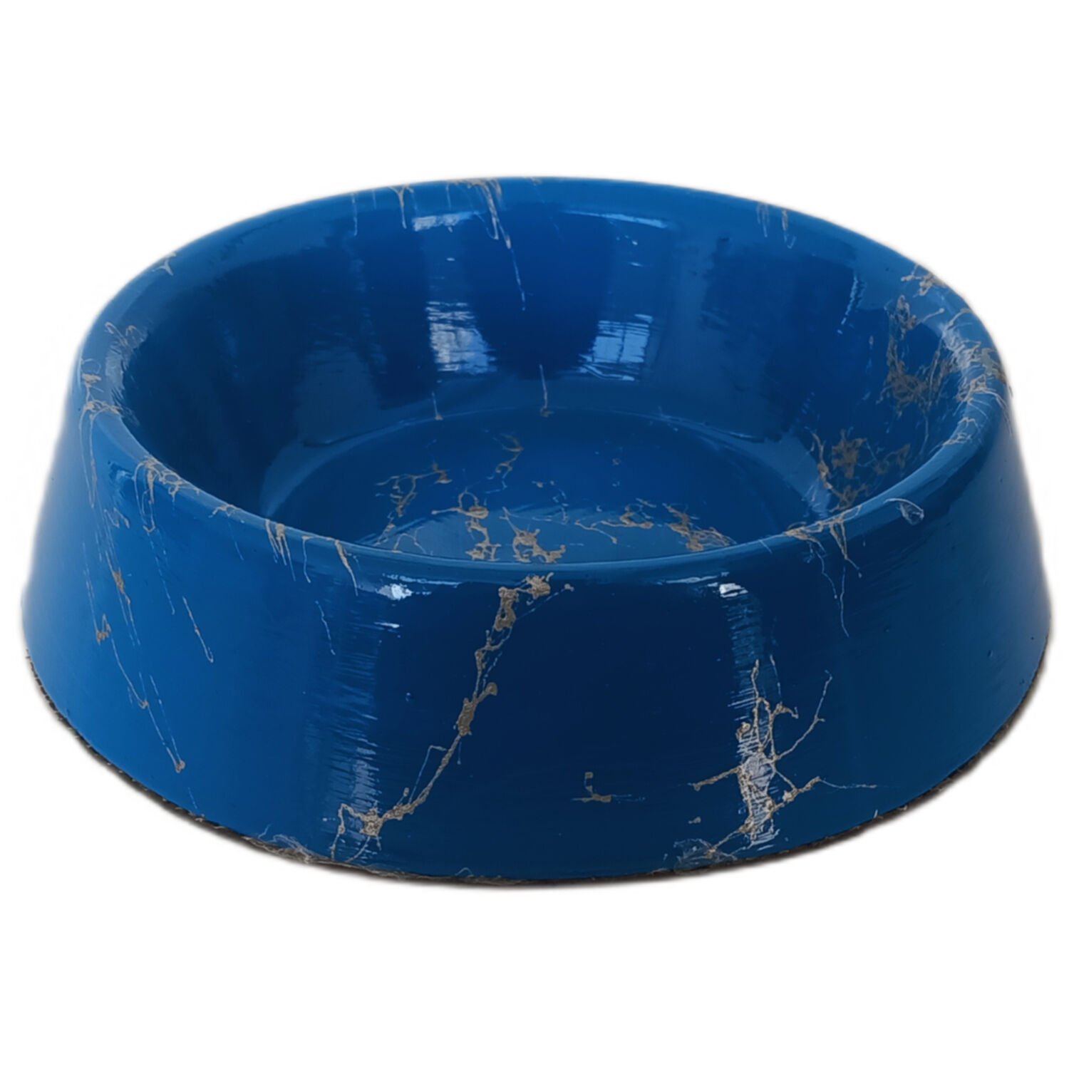 Markapet Elegans Seri Mermerit Kaymaz Tabanlı Kedi Köpek Mama Su Kabı 750 ml 24 oz Mavi