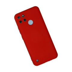 Realme C25y Kılıf Nano İçi Kadife Silikon - Kırmızı