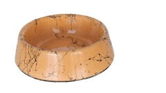 Markapet Elegans Seri Mermerit Kaymaz Tabanlı Kedi Köpek Mama Su Kabı 750 ml 24 oz Turuncu