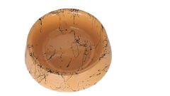 Markapet Elegans Seri Mermerit Kaymaz Tabanlı Kedi Köpek Mama Su Kabı 750 ml 24 oz Turuncu