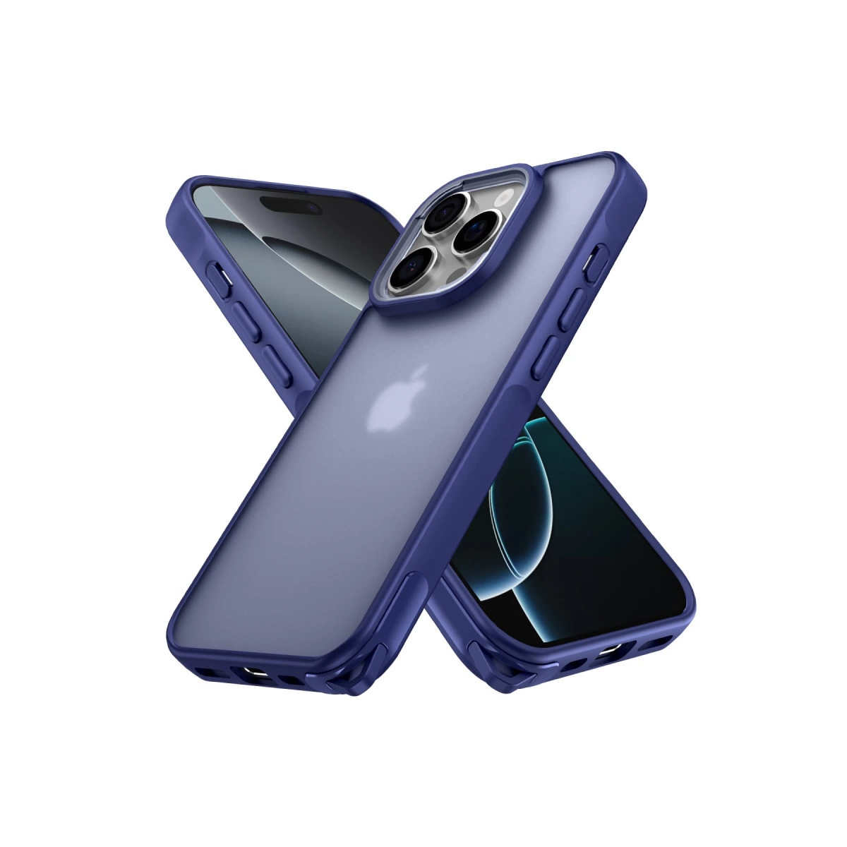 İphone 16 Pro Kılıf Elegant Kapak - Lacivert