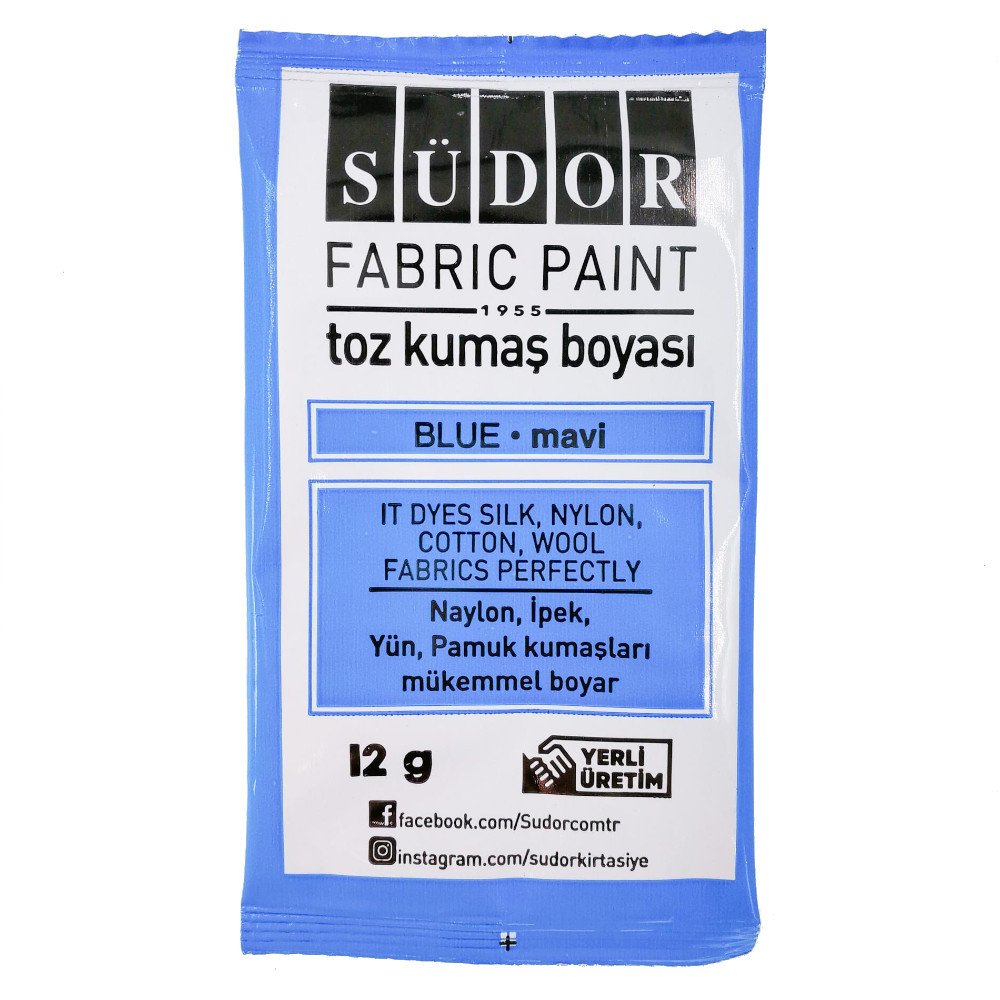 Toz Kumaş Boyası 12gr Mavi
