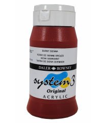 System 3 Akrilik Boya 500ml N:221 Burnt Sienna