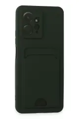 Newface Xiaomi Redmi Note 12 4g Kılıf Kelvin Kartvizitli Silikon - Koyu Yeşil