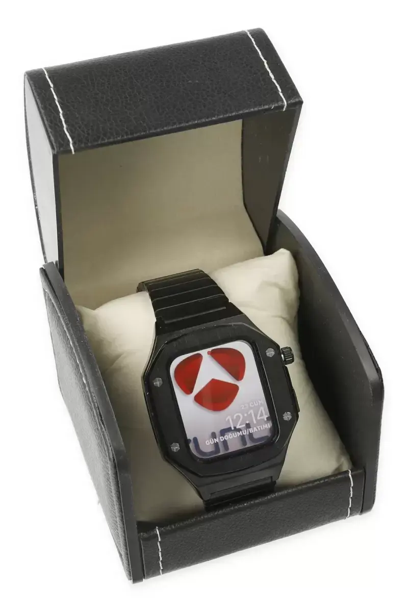 Newface Apple Watch 44mm Kr409 Metal Kordon - Siyah