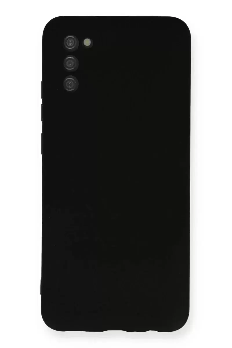 Newface Samsung Galaxy A03s Kılıf Nano İçi Kadife Silikon - Siyah