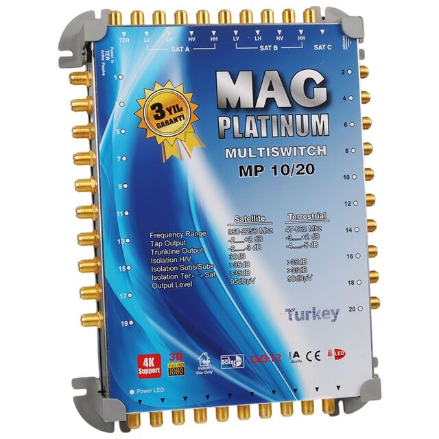 10*20 Sonlu/kaskatlı Swıtchlı Uydu Santrali Mag Platınum