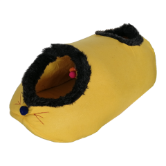 Flipper Tay Tüyü Kedi Oyun Tünel Yatağı 30 x 75 cm Sarı