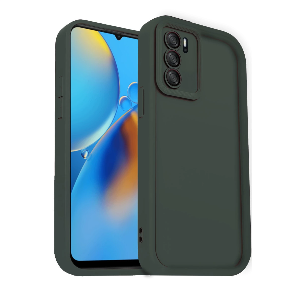 Oppo A16 Kılıf Viera Silikon - Koyu Yeşil