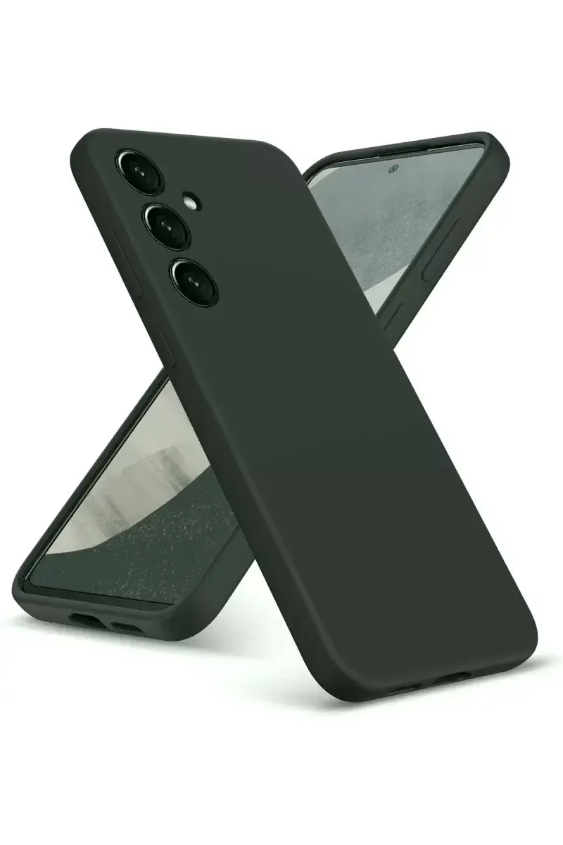 Newface Samsung Galaxy A36 Kılıf Nano İçi Kadife Silikon - Koyu Yeşil