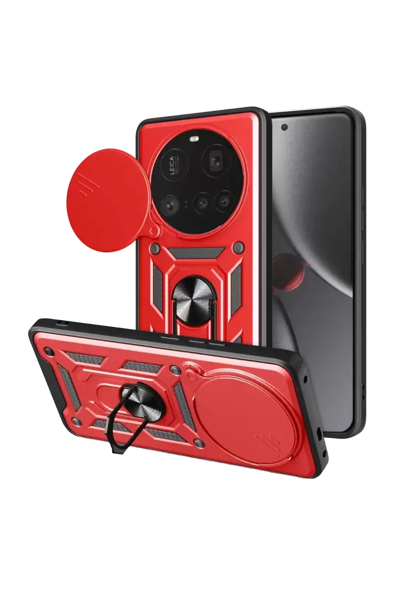 Newface Xiaomi Mi 15 Ultra Kılıf Pars Lens Yüzüklü Silikon - Kırmızı