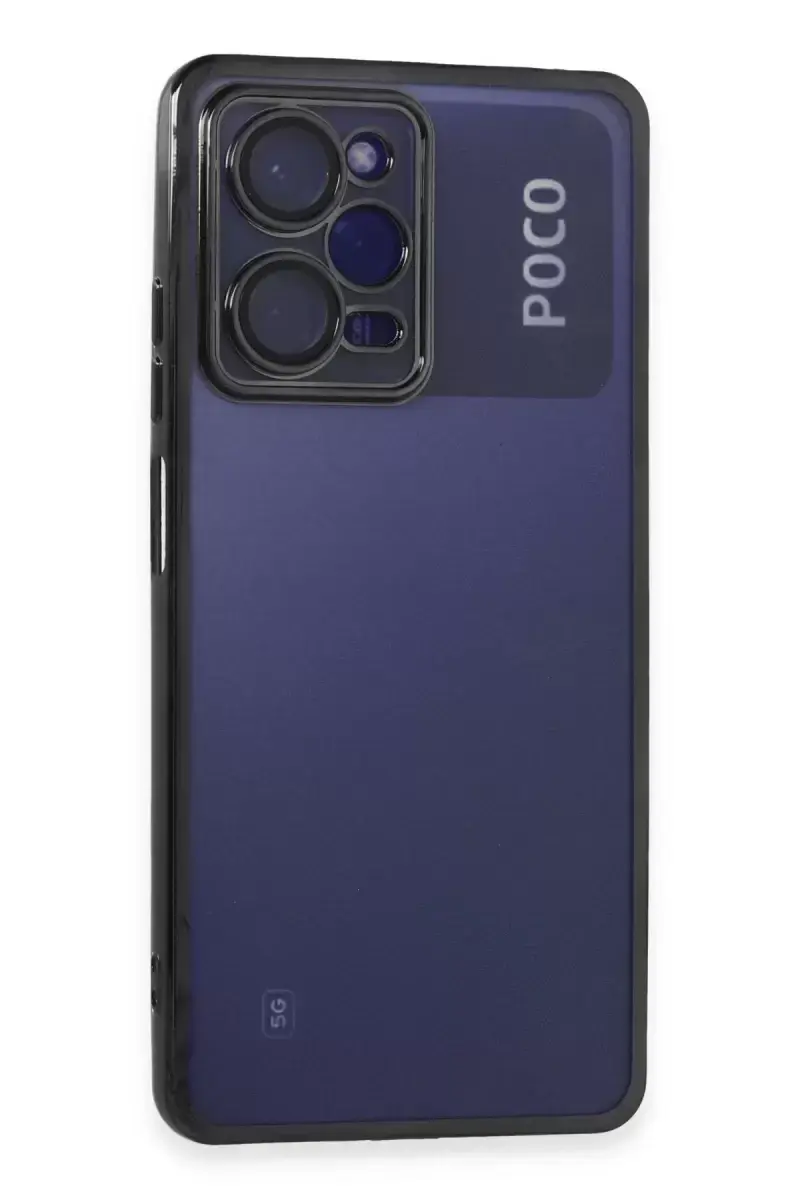 Newface Xiaomi Poco X5 Pro 5g Kılıf Razer Lensli Silikon - Siyah