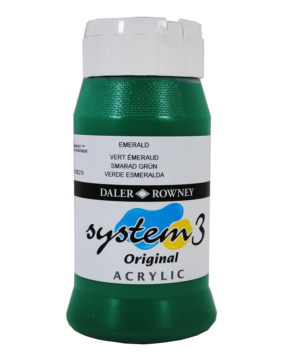 System 3 Akrilik Boya 500ml N:335 Emerald