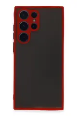Newface Samsung Galaxy S23 Ultra Kılıf Montreal Silikon Kapak - Kırmızı