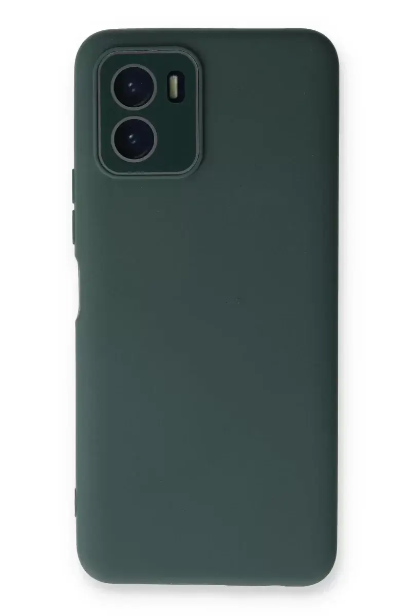 Newface Vivo Y15s Kılıf Lansman Glass Kapak - Koyu Yeşil