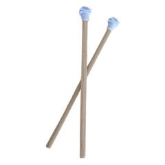 Markapet Doğal Ahşap Kuş Tüneği 1.2 cm-25 cm Standart  Mavi (2 Adet)