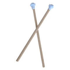 Markapet Doğal Ahşap Kuş Tüneği 1.2 cm-25 cm Standart  Mavi (2 Adet)