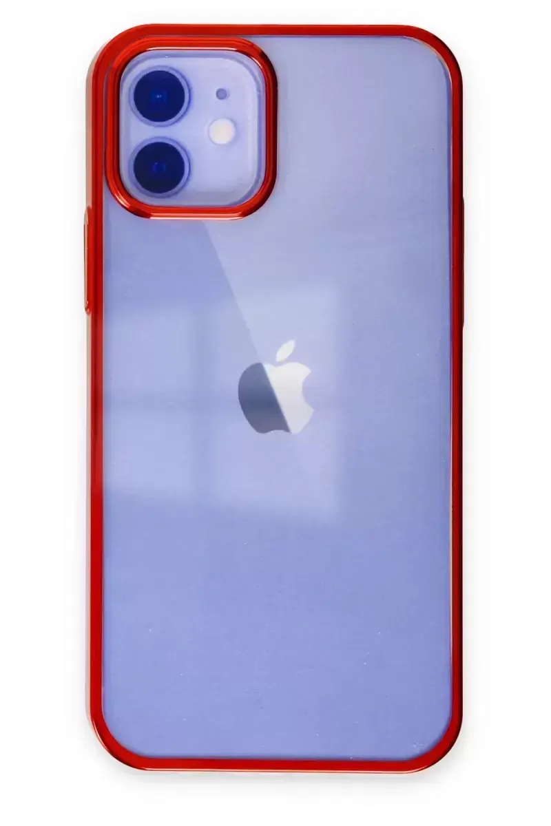 Newface Apple İphone 12 Kılıf Element Silikon - Kırmızı