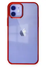 Newface Apple İphone 12 Kılıf Element Silikon - Kırmızı
