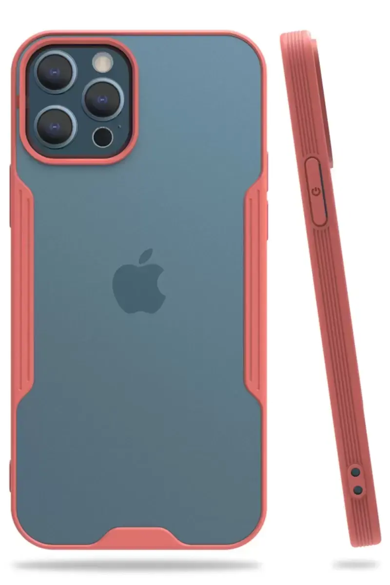 Newface Apple İphone 12 Pro Max Kılıf Platin Silikon - Pembe