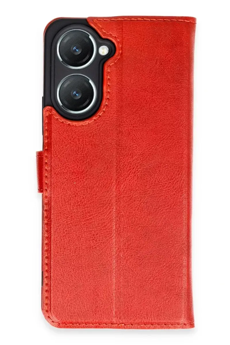 Newface Vivo Y18 Kılıf Trend S Plus Kapaklı Kılıf - Kırmızı