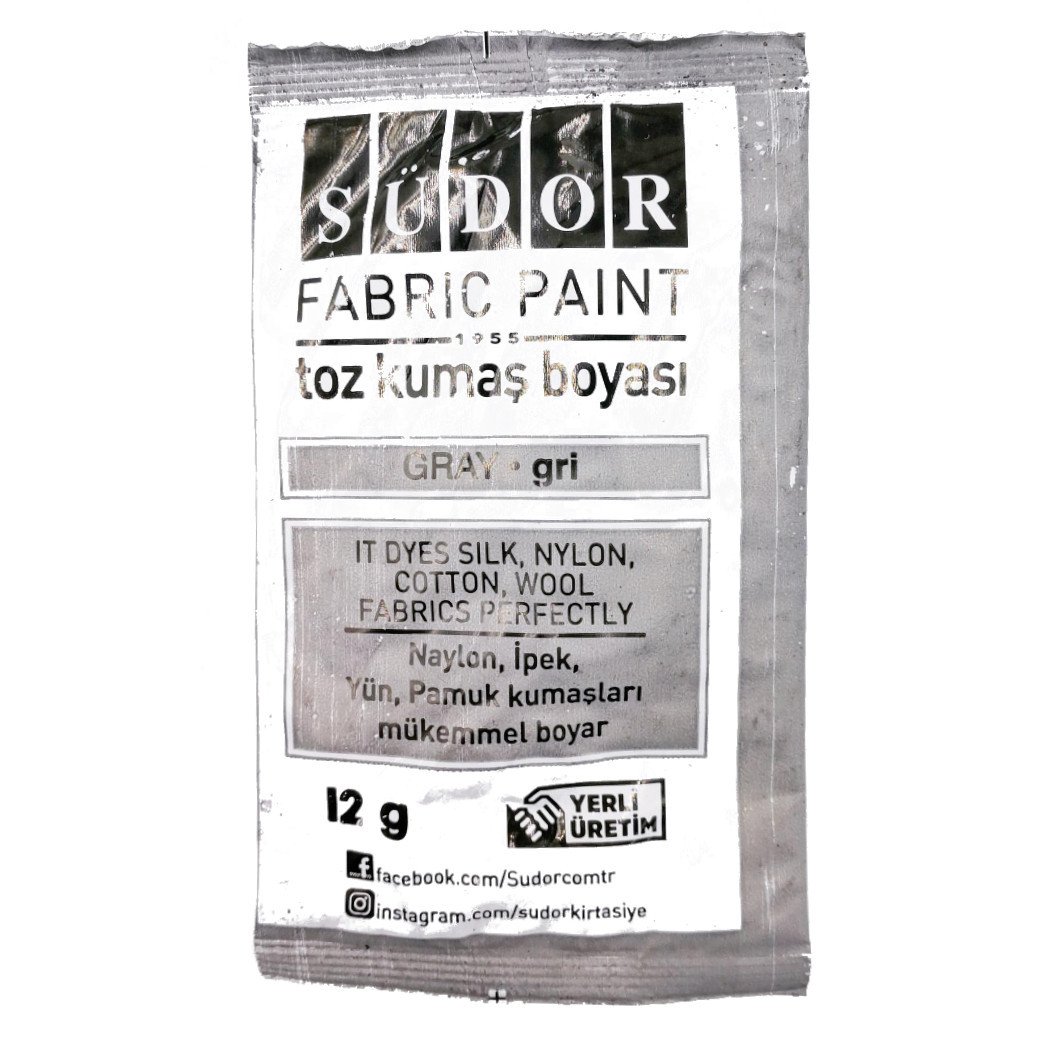 Toz Kumaş Boyası 12gr Gri